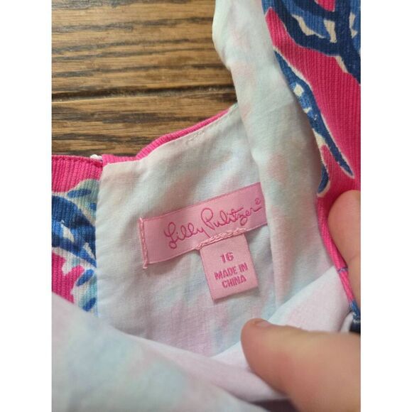 Lilly Pulitzer Capri Pink Samba Cathy Shift Dress Sz 16 - Picture 3 of 5
